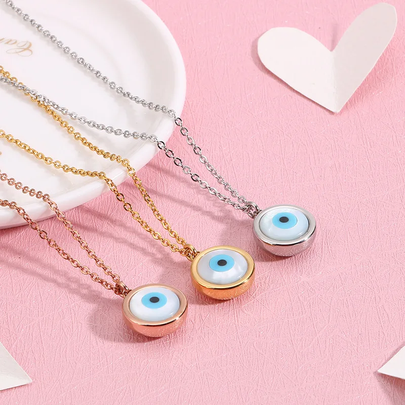 HongTong Stainless steel 18k Real Gold Jewelry Wholesale Eye Trend Simple Korean Style Ladies Necklace
HongTong Stainless steel 18k Real Gold Jewelry Wholesale Eye Trend Simple Korean Style Ladies Necklace