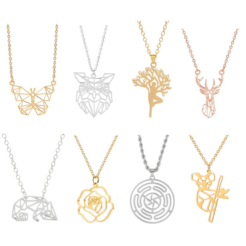 Minimalist Art Hollow Geometric Animal Butterfly Life Tree Charm Pendant Stainless Steel Necklace For Women Men
Minimalist Art Hollow Geometric Animal Butterfly Life Tree Charm Pendant Stainless Steel Necklace For Women Men
