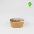 Disposable custom printed kraft paper salad bowl kraft paper salad box paper Salad Box 24oz