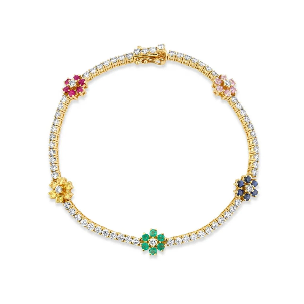 gold plated flower jewelry micro pave cz tennis chain flower bracelet women, Rainbow color
gold plated flower jewelry micro pave cz tennis chain flower bracelet women, Rainbow color