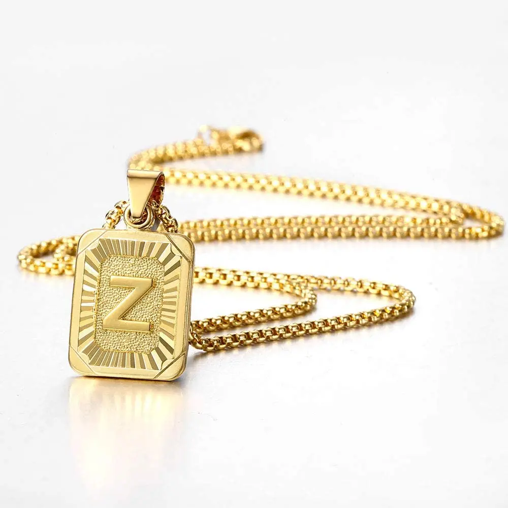 Initial Letter Pendant Necklace Mens Womens Capital Letter Yellow Gold Plated A Z Stainless Steel Box Chain
Initial Letter Pendant Necklace Mens Womens Capital Letter Yellow Gold Plated A Z Stainless Steel Box Chain