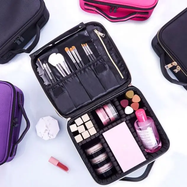 Polyester nylon EVA cosmetic beauty With Dividers Beauty Cosmetic Case Makeup Bag
Polyester nylon EVA cosmetic beauty With Dividers Beauty Cosmetic Case Makeup Bag