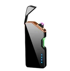 2020 Hot-selling Custom Logo Flameless Windproof Laser Induced USB Rechargeable Double Arc Cigarette Lighter