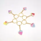 Beautiful Korean cute fruit color watermelon girl mobile phone keychain