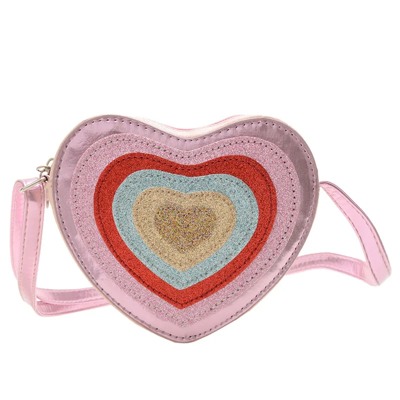 2022 Lovely Bling Rainbow Love Hearts Zipper Crossbody Bags PU Leather Mini Travel Messenger Bag For Girls Women
2022 Lovely Bling Rainbow Love Hearts Zipper Crossbody Bags PU Leather Mini Travel Messenger Bag For Girls Women