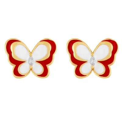 Ins Fashion Colorful Butterfly Oil Dripping Earrings 18K Gold Plated Crystal Oil Drop Butterfly Stud Earrings For Women
Ins Fashion Colorful Butterfly Oil Dripping Earrings 18K Gold Plated Crystal Oil Drop Butterfly Stud Earrings For Women