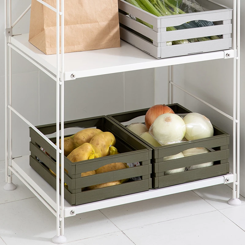 SHIMOYAMA Collapsible Storage Basket Plastic Onion Fruit Storage Organizer For Kitchen And Garden Vegetables And Fruit Storage, Gray and green
SHIMOYAMA Collapsible Storage Basket Plastic Onion Fruit Storage Organizer For Kitchen And Garden Vegetables And Fruit Storage, Gray and green