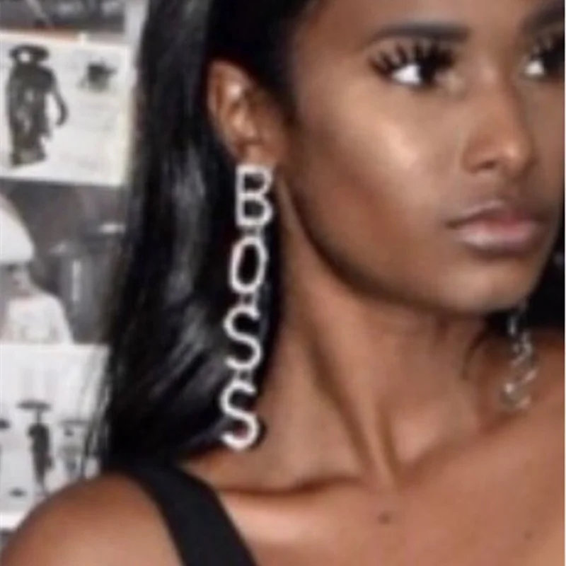HOT fashion Big Nightclub earrings alphabet earrings Diamond Hoop Earrings pendientes grandes
HOT fashion Big Nightclub earrings alphabet earrings Diamond Hoop Earrings pendientes grandes