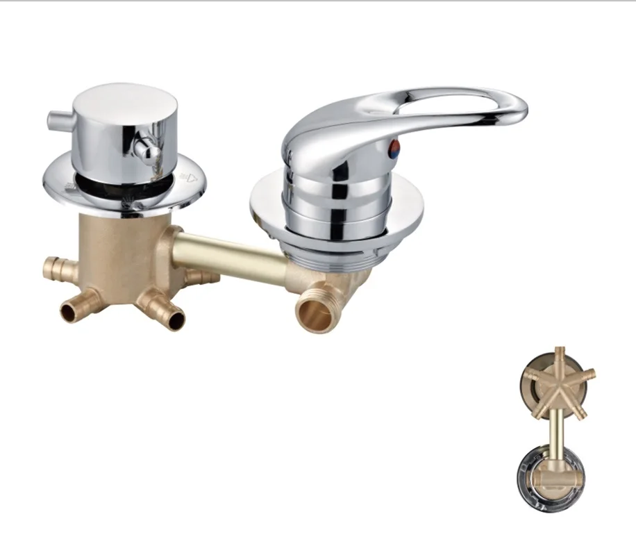 Contemporary 5 Function Brass bath wall bathroom taps faucet mixer shower faucets