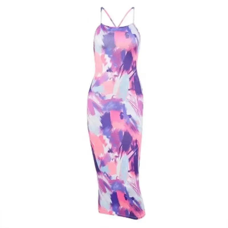 Amazon Hot 2021 Summer Fashion Tie-dye Sleeveless Halter Slim Halter Sling Ladies Mid-length Dress
Amazon Hot 2021 Summer Fashion Tie-dye Sleeveless Halter Slim Halter Sling Ladies Mid-length Dress