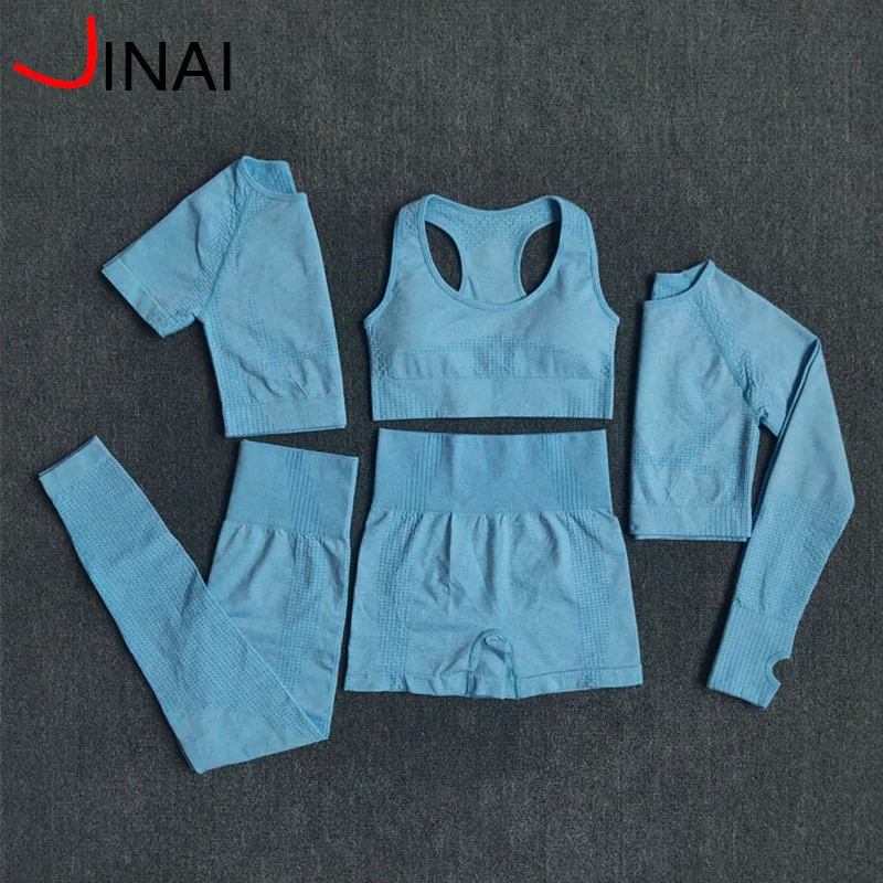 2/3/5PCS Women Seamless Activewear Set Gym Top Workout Shirt Sportswear Leggings Style Yoga Set
2/3/5PCS Women Seamless Activewear Set Gym Top Workout Shirt Sportswear Leggings Style Yoga Set