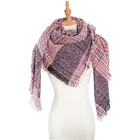 Oem custom high quality square winter wool 100% cashmere scarf for women
