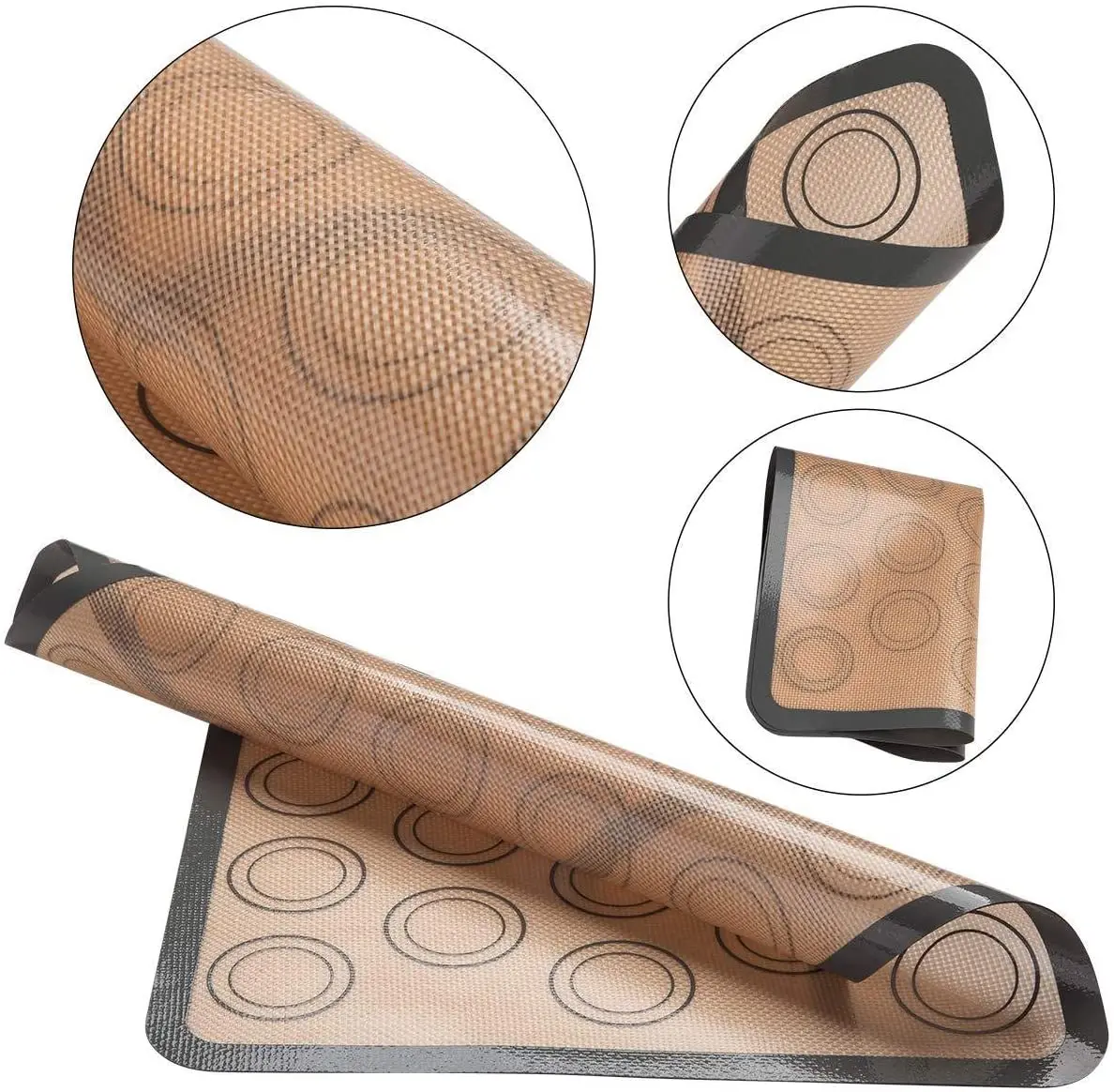 Heat resistance Non-Stick Silicone Macaron Baking Mat Sheet for Bake Pans and Rolling
Heat resistance Non-Stick Silicone Macaron Baking Mat Sheet for Bake Pans and Rolling