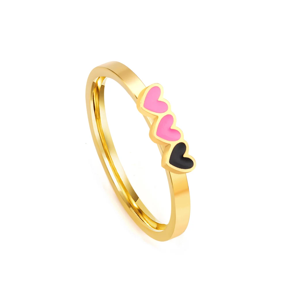 Custom Wholesale Gold Stainless Steel Minimalist Women Girls Enamel Star Heart Rings, Gold/silver available
Custom Wholesale Gold Stainless Steel Minimalist Women Girls Enamel Star Heart Rings, Gold/silver available
