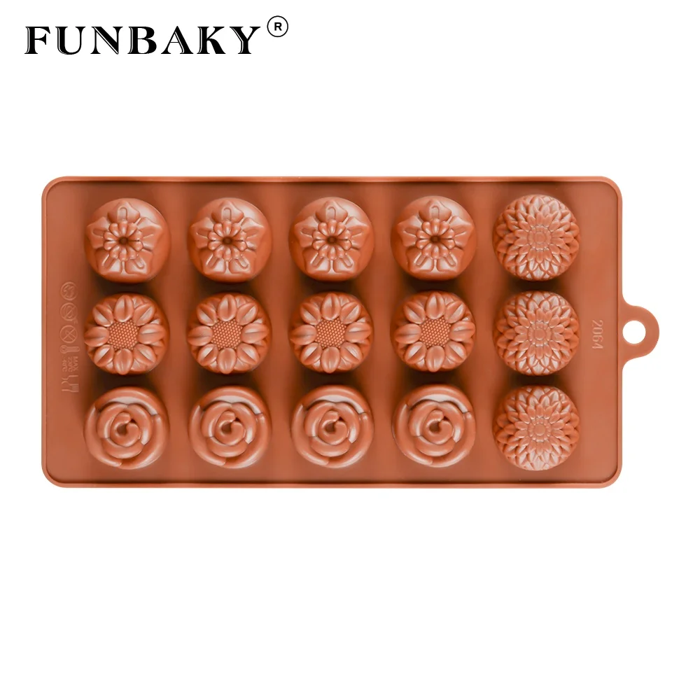 FUNBAKY Valentine ' Day flower rose shape chocolate silicone mold handcraft making mold for candy making, Customized color
FUNBAKY Valentine ' Day flower rose shape chocolate silicone mold handcraft making mold for candy making, Customized color