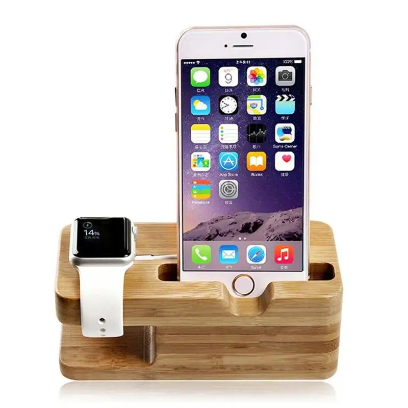 Wooden Charging Platform bracket for Apple Watch Stand Station for iPhone i Watch Natural Bamboo Wood cell Phone Charging holder, Natural bamboo color
Wooden Charging Platform bracket for Apple Watch Stand Station for iPhone i Watch Natural Bamboo Wood cell Phone Charging holder, Natural bamboo color