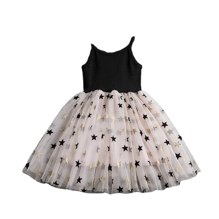 Toddler Girl Dress Sling Cotton Top Patchwork Star Chiffon Skirts For Spring Kids Frock Baby Girls Summer Dresses Casual Fashion, Black
Toddler Girl Dress Sling Cotton Top Patchwork Star Chiffon Skirts For Spring Kids Frock Baby Girls Summer Dresses Casual Fashion, Black