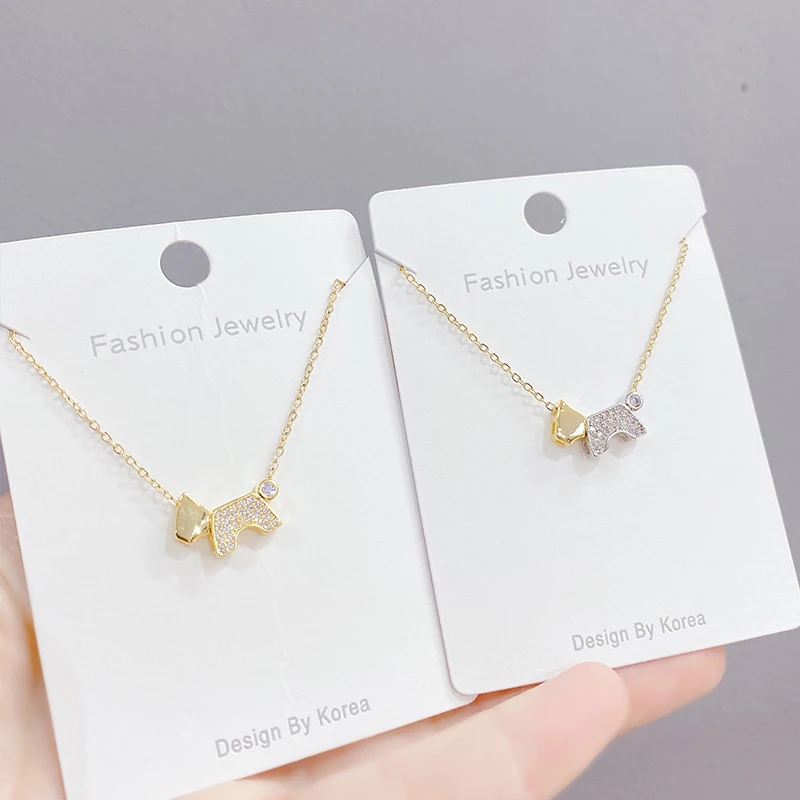 Korean fashion gold plated women jewelry zircon animal dog puppy pendant collares necklace
Korean fashion gold plated women jewelry zircon animal dog puppy pendant collares necklace