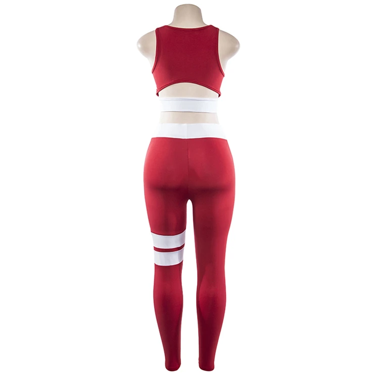 Factory Wholesale Price 2019 Hot Plus Size Seamless Yoga Vest and Pants Sets