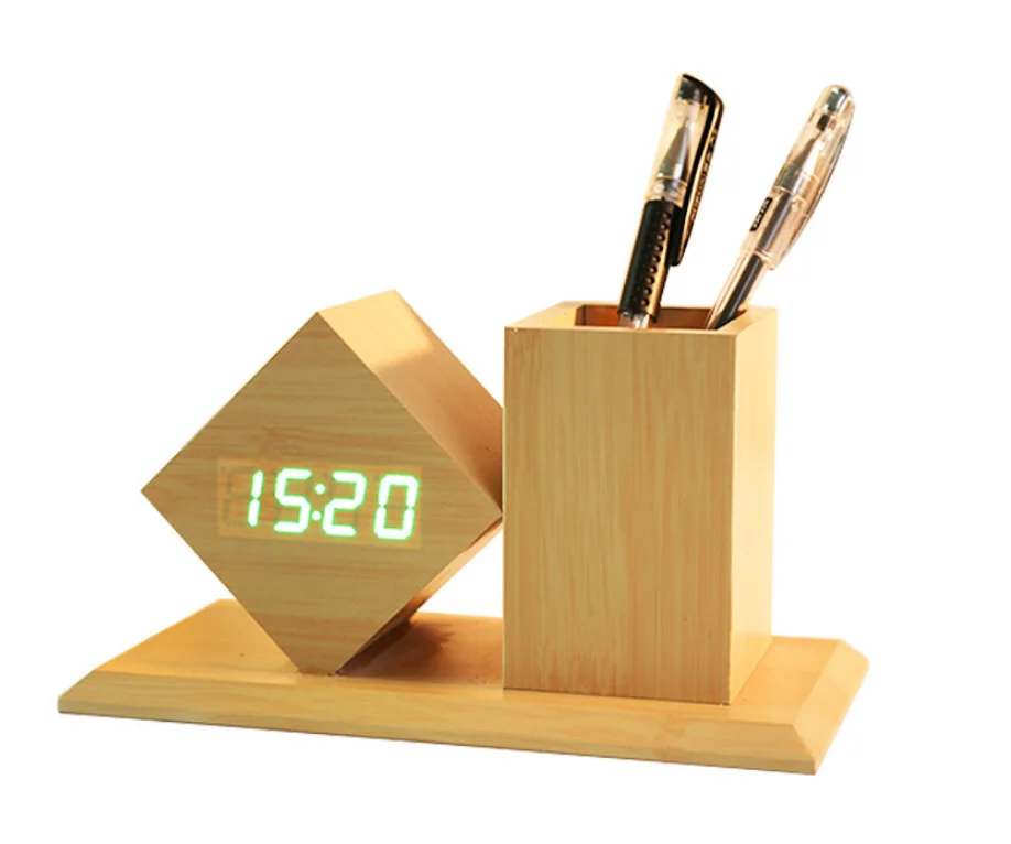 Manufacturer Custom Decor Square Stand Kid Desk Table Wood Digital Led Alarm Clock With Pen Holder, Brown,white,black,yellow
Manufacturer Custom Decor Square Stand Kid Desk Table Wood Digital Led Alarm Clock With Pen Holder, Brown,white,black,yellow