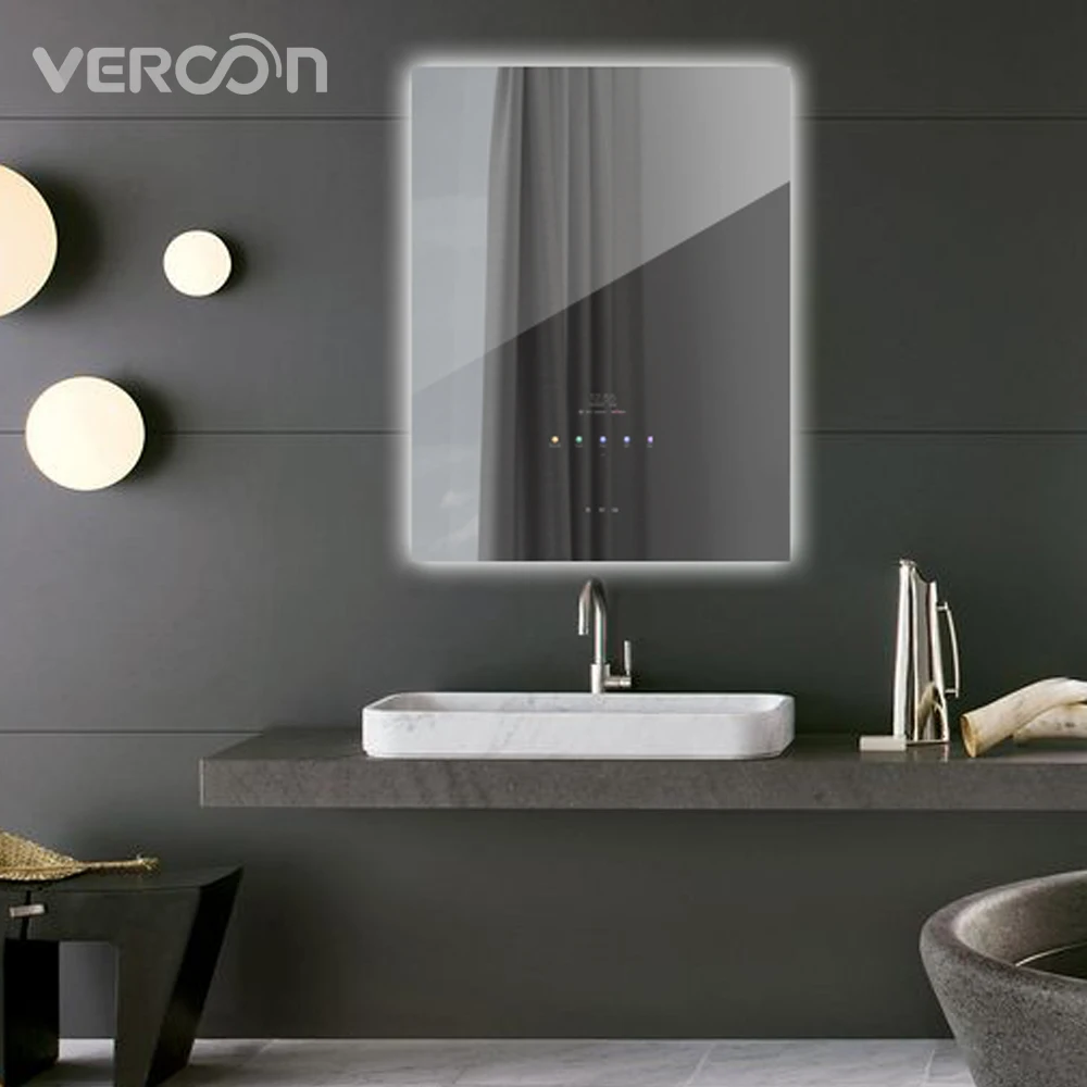 Vercon wall mounted time display speakers skin analyser android system smart mirror tv
Vercon wall mounted time display speakers skin analyser android system smart mirror tv