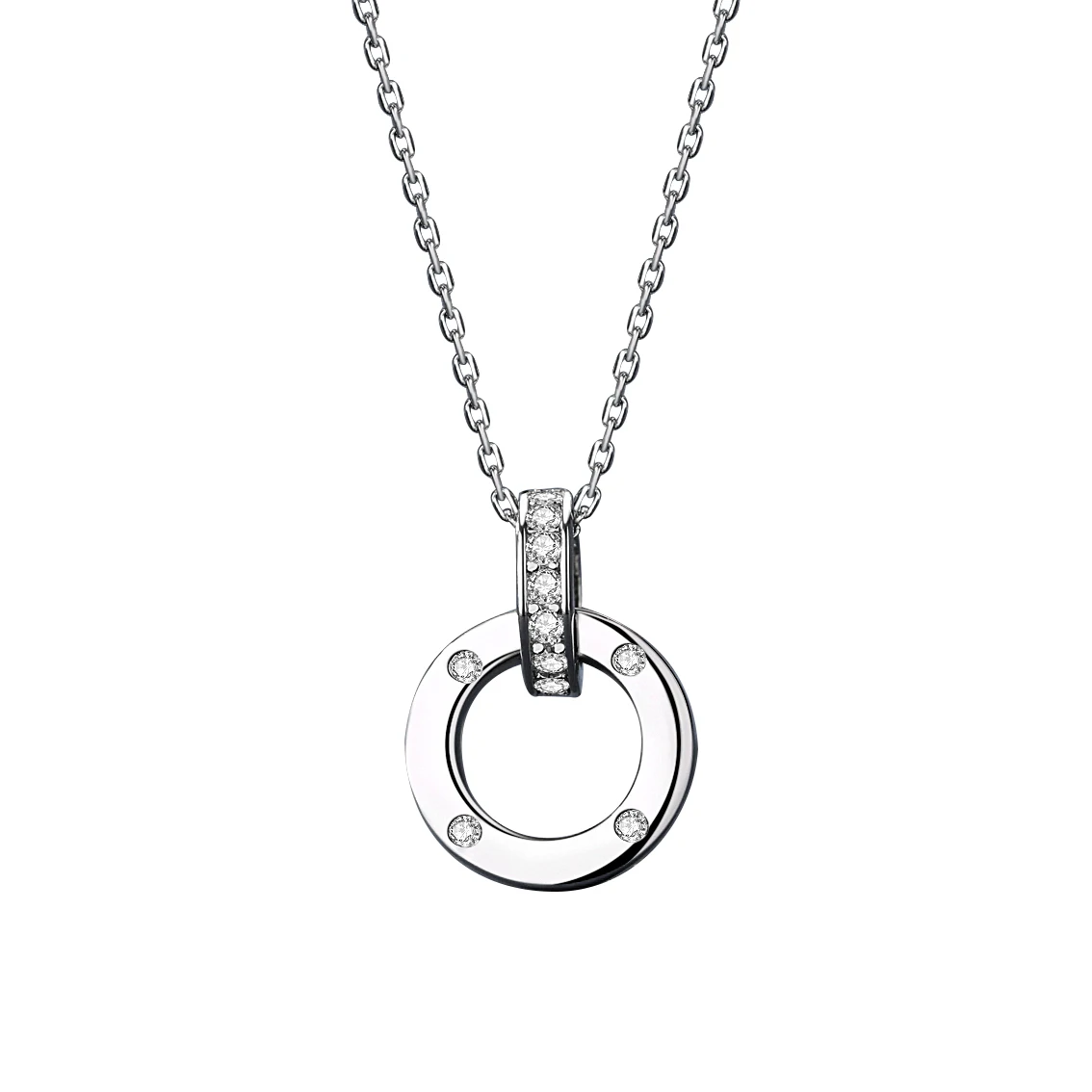 A066A Zircon double-ring necklace 925 sterling silver Simple plated chain for women Simple design accessory necklace for girls
A066A Zircon double-ring necklace 925 sterling silver Simple plated chain for women Simple design accessory necklace for girls
