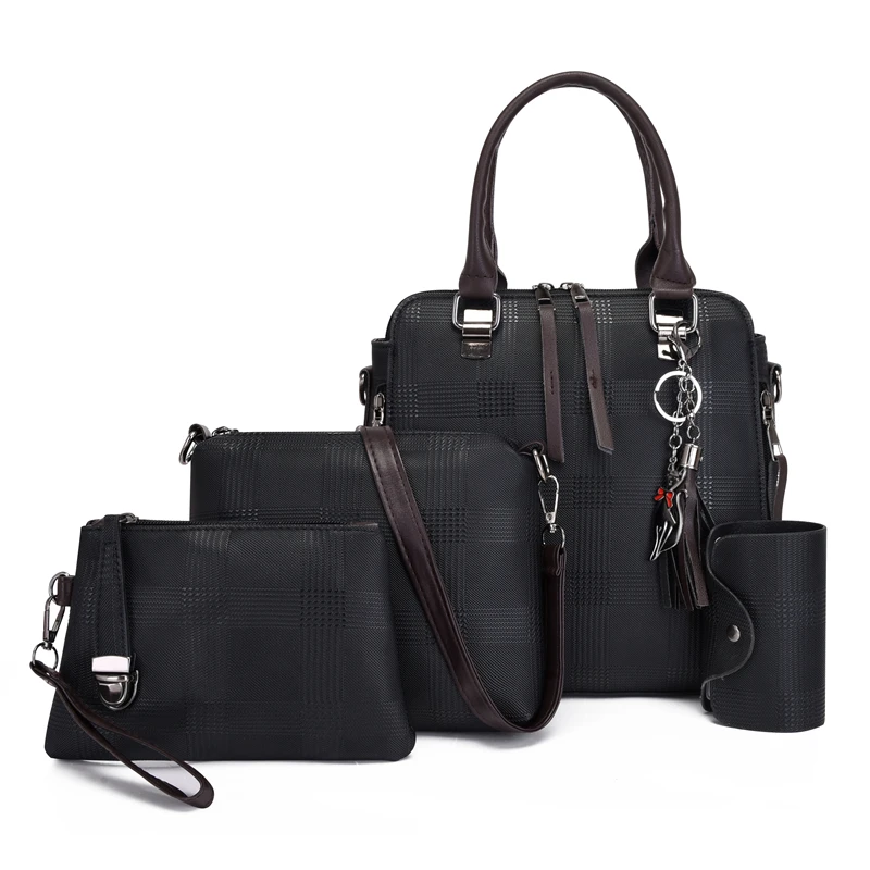 High Quality Custom Logo Fashion Design 4 In 1 Set luxury handbags set for women For Women, Brown/black/gray/blue/red
High Quality Custom Logo Fashion Design 4 In 1 Set luxury handbags set for women For Women, Brown/black/gray/blue/red