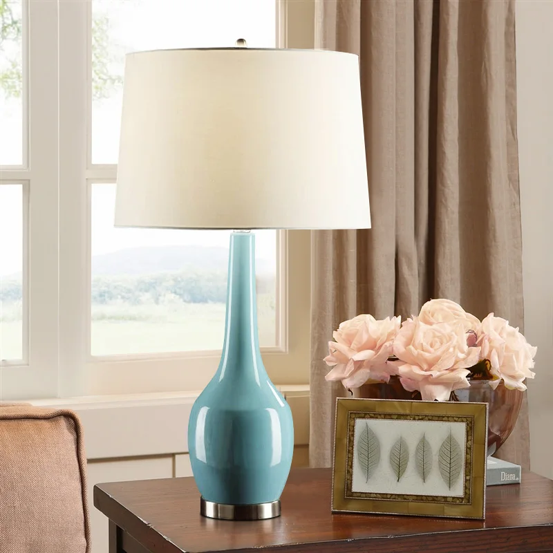 2019 hot sell modern european chinese style colorful ceramic table lights for home