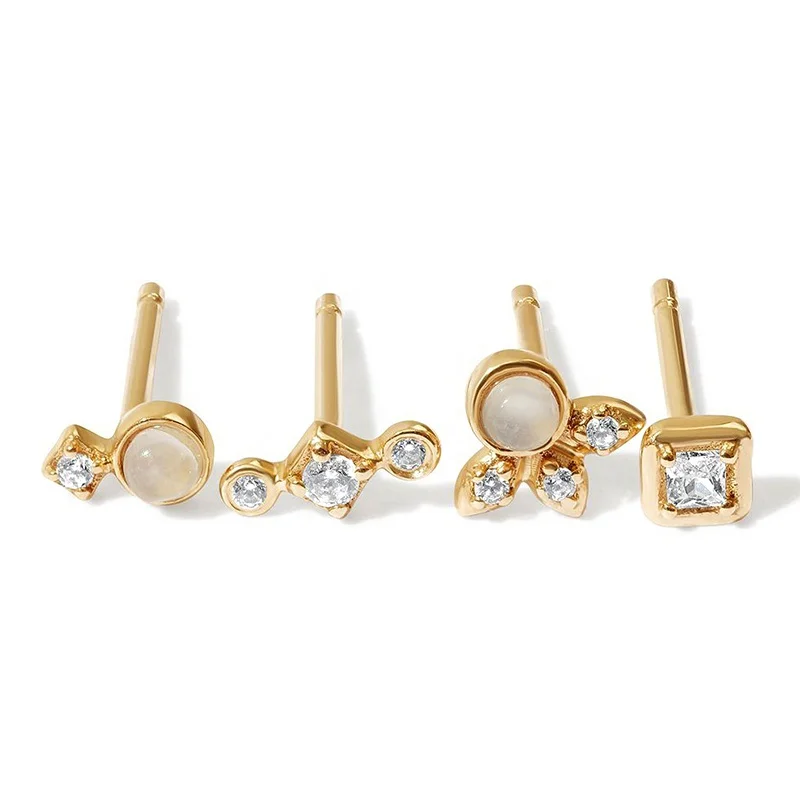 Milskye mini girl geometric 925 silver 18k gold plated moonstone diamond party stud earrings set
Milskye mini girl geometric 925 silver 18k gold plated moonstone diamond party stud earrings set