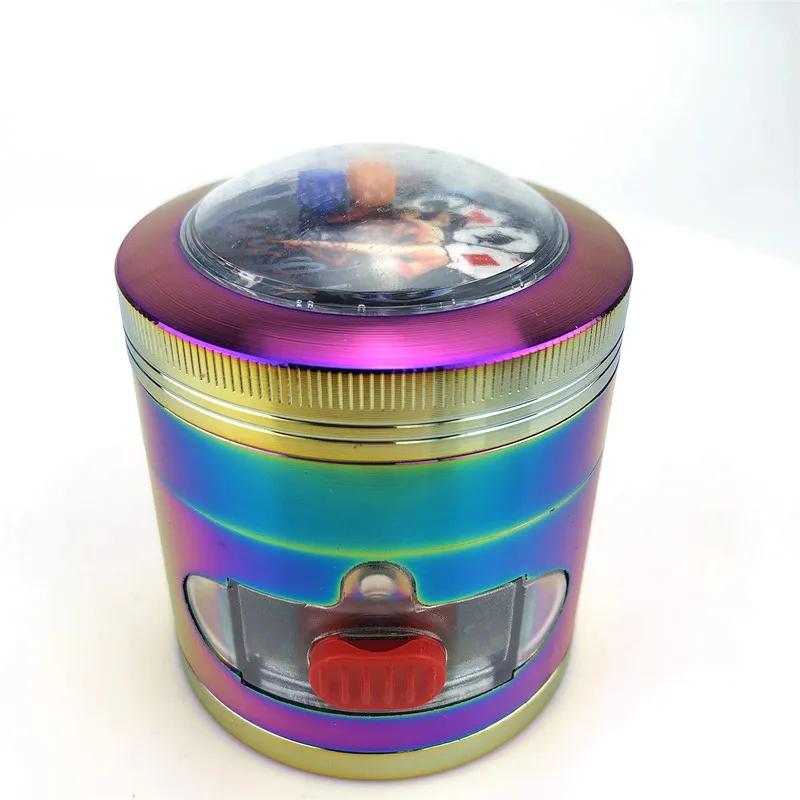 Factory dice poker Diameter 63 mm zinc alloy herb grinder 4 layer broken smoke grinder mental, Colorful
Factory dice poker Diameter 63 mm zinc alloy herb grinder 4 layer broken smoke grinder mental, Colorful