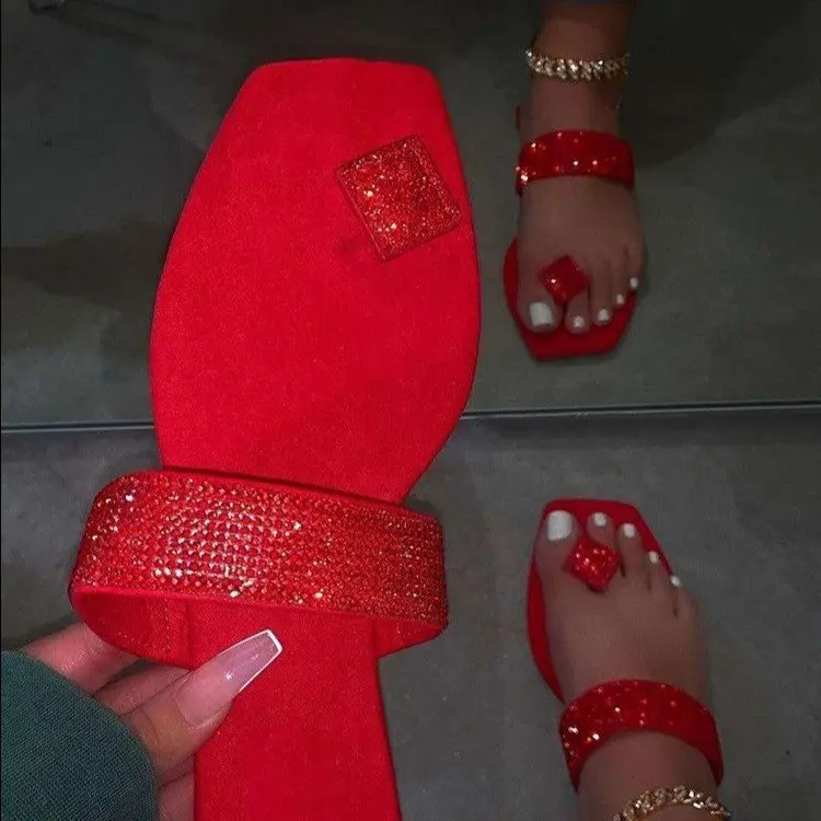 2021 new flat bottom ladies slippers rhinestone women shoes flip flops plus size women sandals, Picture
2021 new flat bottom ladies slippers rhinestone women shoes flip flops plus size women sandals, Picture