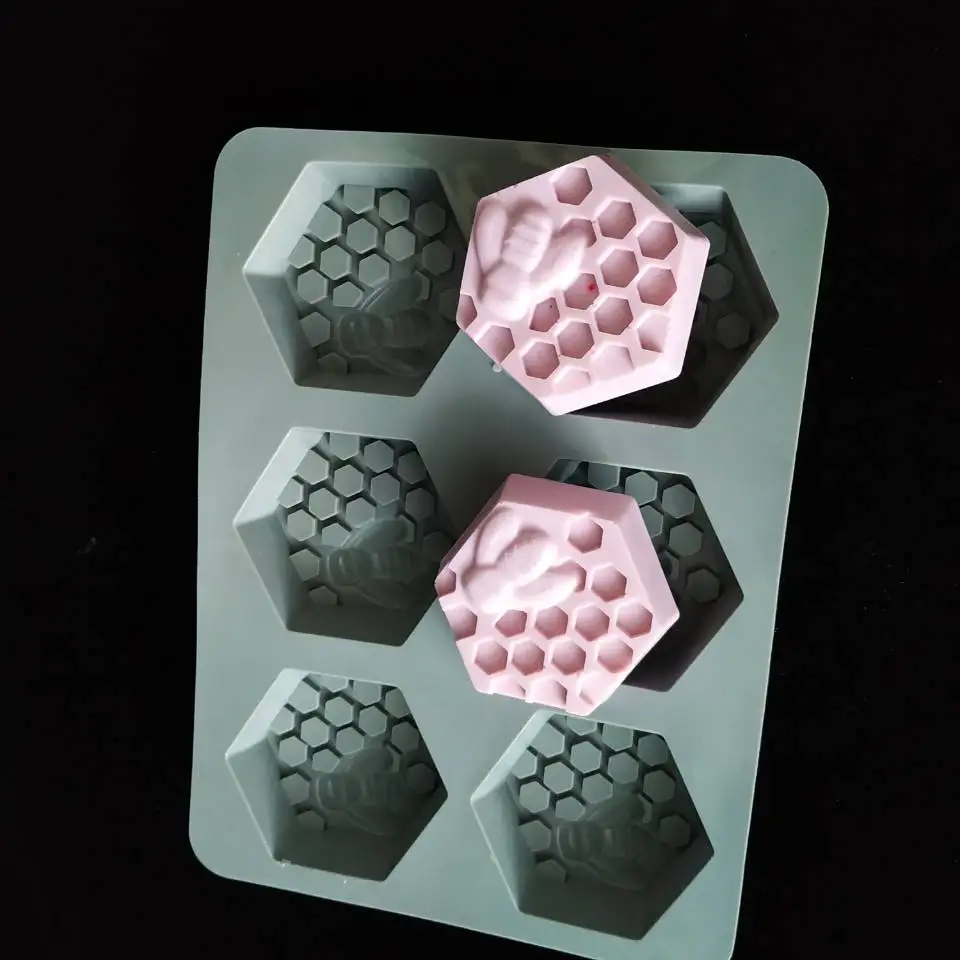 PR440 6 Hole Hexagon Shape Honeycomb Bee Queen Soap Silicone Mold for Bee Wax Soap
PR440 6 Hole Hexagon Shape Honeycomb Bee Queen Soap Silicone Mold for Bee Wax Soap