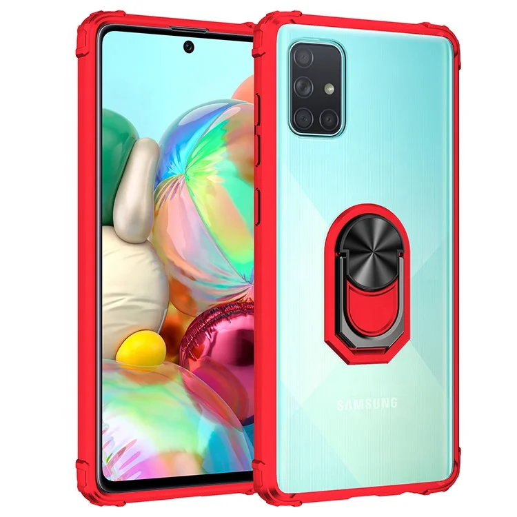 Clear PC TPU Shockproof Corner Ring Holder Transparent Phone Case Cover For Samsung galaxy A71, Multi-color, can be customized
Clear PC TPU Shockproof Corner Ring Holder Transparent Phone Case Cover For Samsung galaxy A71, Multi-color, can be customized