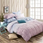 Plain Dyeing Fabric Duvet Cover for Solid Color 3pcs 100% Microfiber Bedding Set