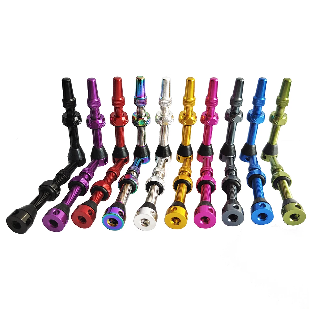Easy fill sealant bicycle tubeless valve, Black/red/pink/silver/grey/blue/green/orange/purple/gold/neon
Easy fill sealant bicycle tubeless valve, Black/red/pink/silver/grey/blue/green/orange/purple/gold/neon