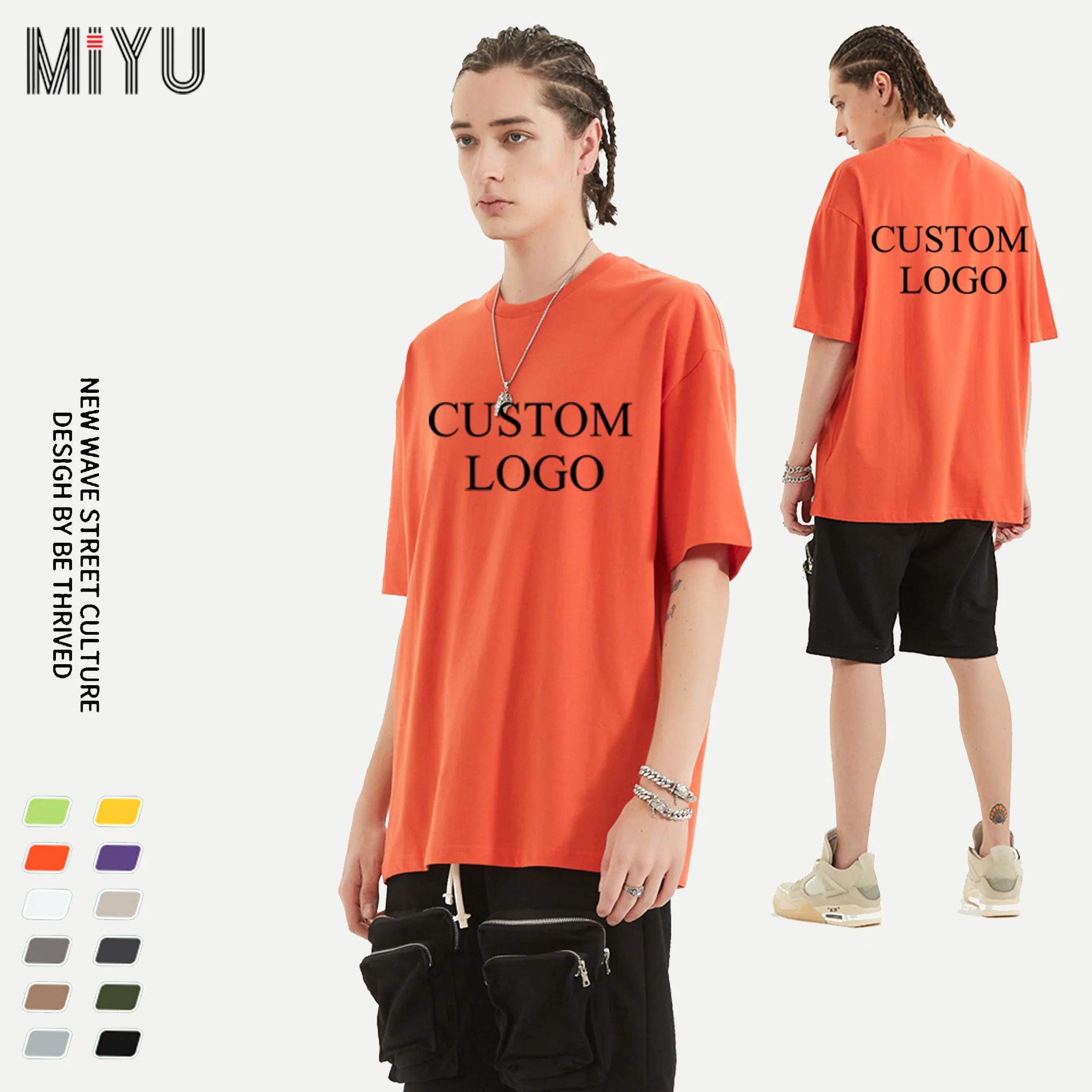 MIYU 2021 New Arrival 230 gsm Round Neck Cotton Basic Oem Men T-shirt, Oversized Plain T-shirt For Men Stylish
MIYU 2021 New Arrival 230 gsm Round Neck Cotton Basic Oem Men T-shirt, Oversized Plain T-shirt For Men Stylish