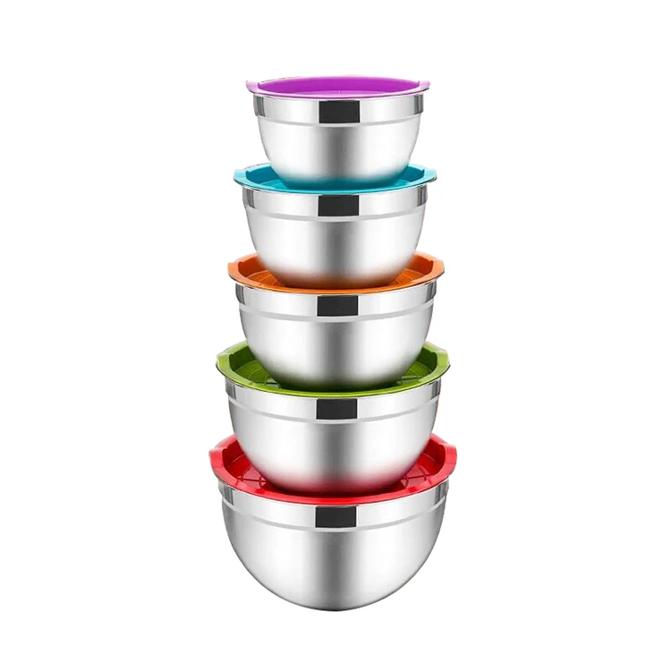 Multi-Function Food Grade Salad Bowl 304 Whole Stainless Steel Salad Bowl with Silicone Handle and Lid
Multi-Function Food Grade Salad Bowl 304 Whole Stainless Steel Salad Bowl with Silicone Handle and Lid
