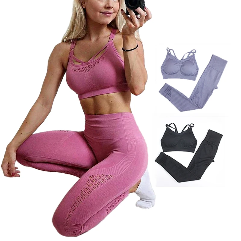 Seamless Yoga Set Fitness Clothing Sportswear High Waist Women Gym Leggings Tights Padded Push-up Sports Bra Sports Sets, Dark green, pink
Seamless Yoga Set Fitness Clothing Sportswear High Waist Women Gym Leggings Tights Padded Push-up Sports Bra Sports Sets, Dark green, pink