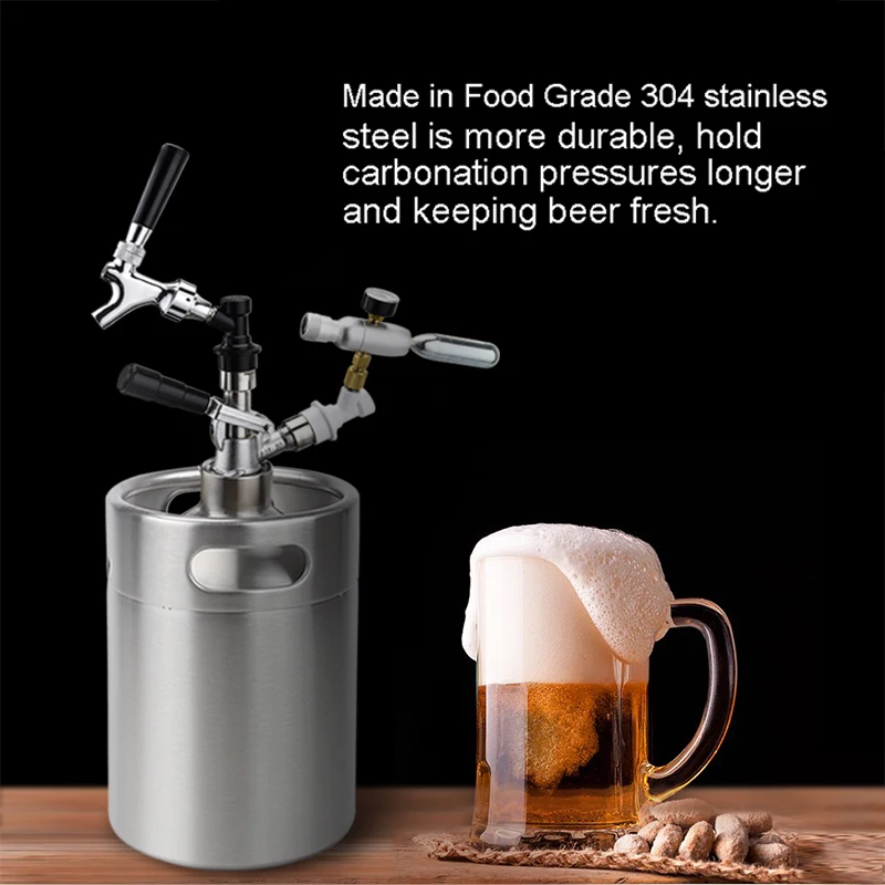 L Mini Beer Keg Growler With D Type Beer Spear Dispenser System Co