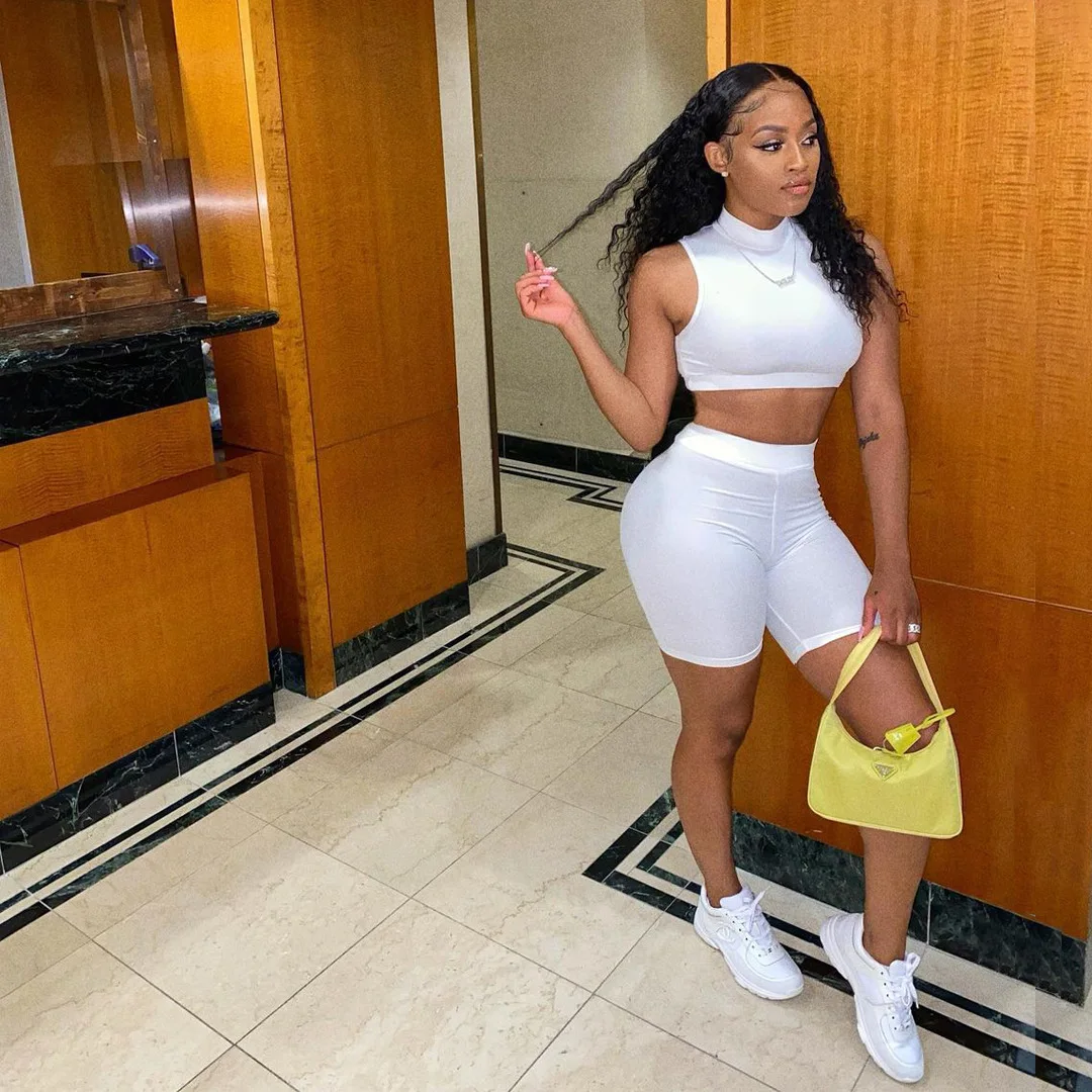 SM9161 Wholesale Cheap price fashion casual solid color round neck slim waist shorts sports suit of 2 piece set women
SM9161 Wholesale Cheap price fashion casual solid color round neck slim waist shorts sports suit of 2 piece set women