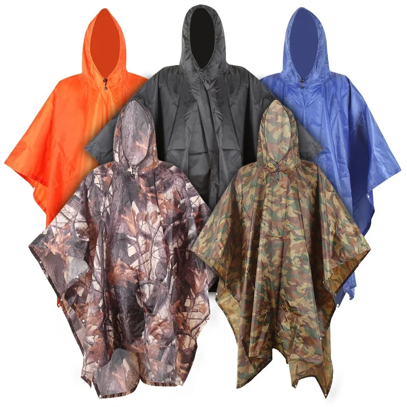 AJOTEQPT 210T polyester taffeta multifunctional pu camouflage raincoat outdoor hiking poncho
AJOTEQPT 210T polyester taffeta multifunctional pu camouflage raincoat outdoor hiking poncho