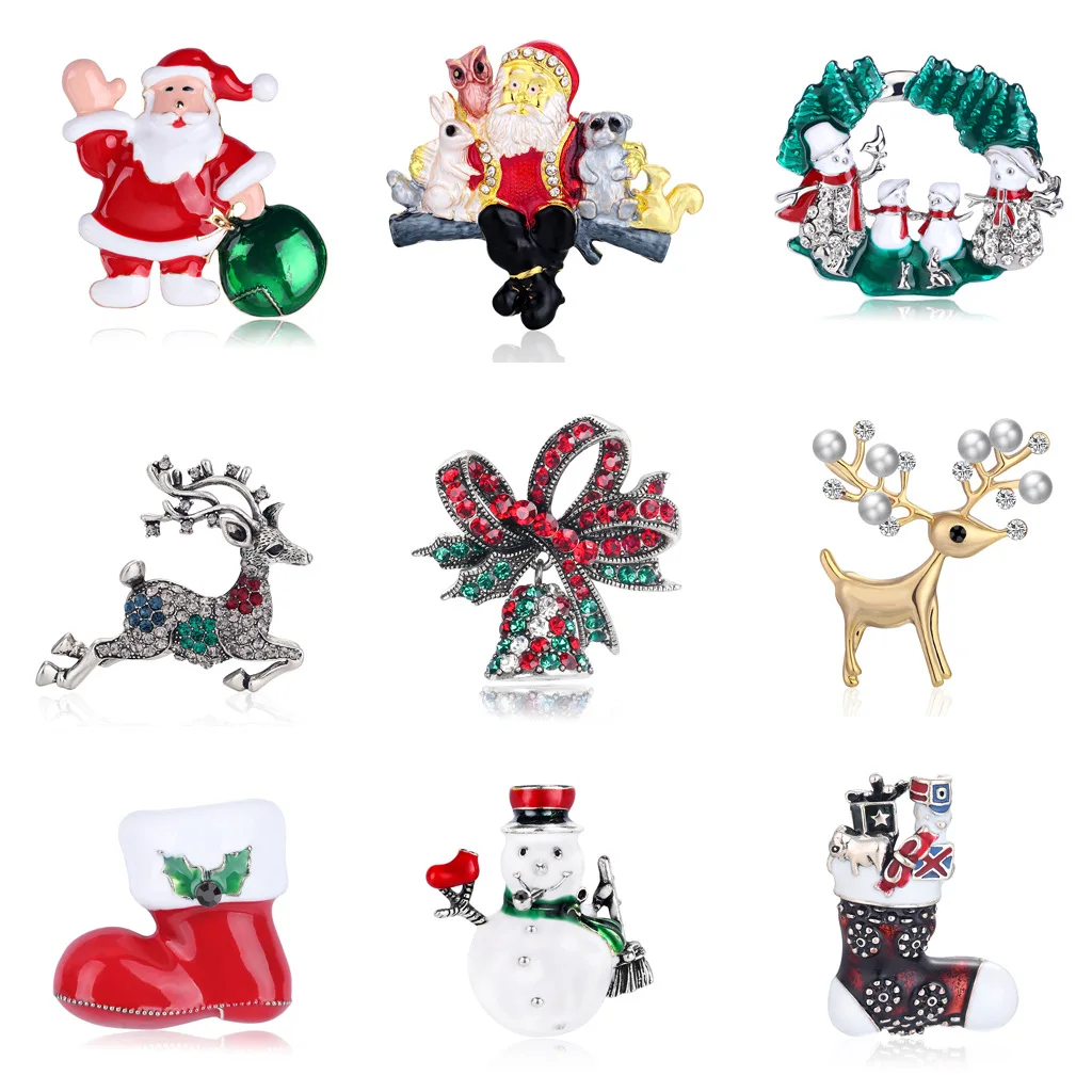 Custom Santa Brooch Christmas Gift Animal Brooch Pin Christmas Crystal Brooch Enamel Pin
Custom Santa Brooch Christmas Gift Animal Brooch Pin Christmas Crystal Brooch Enamel Pin