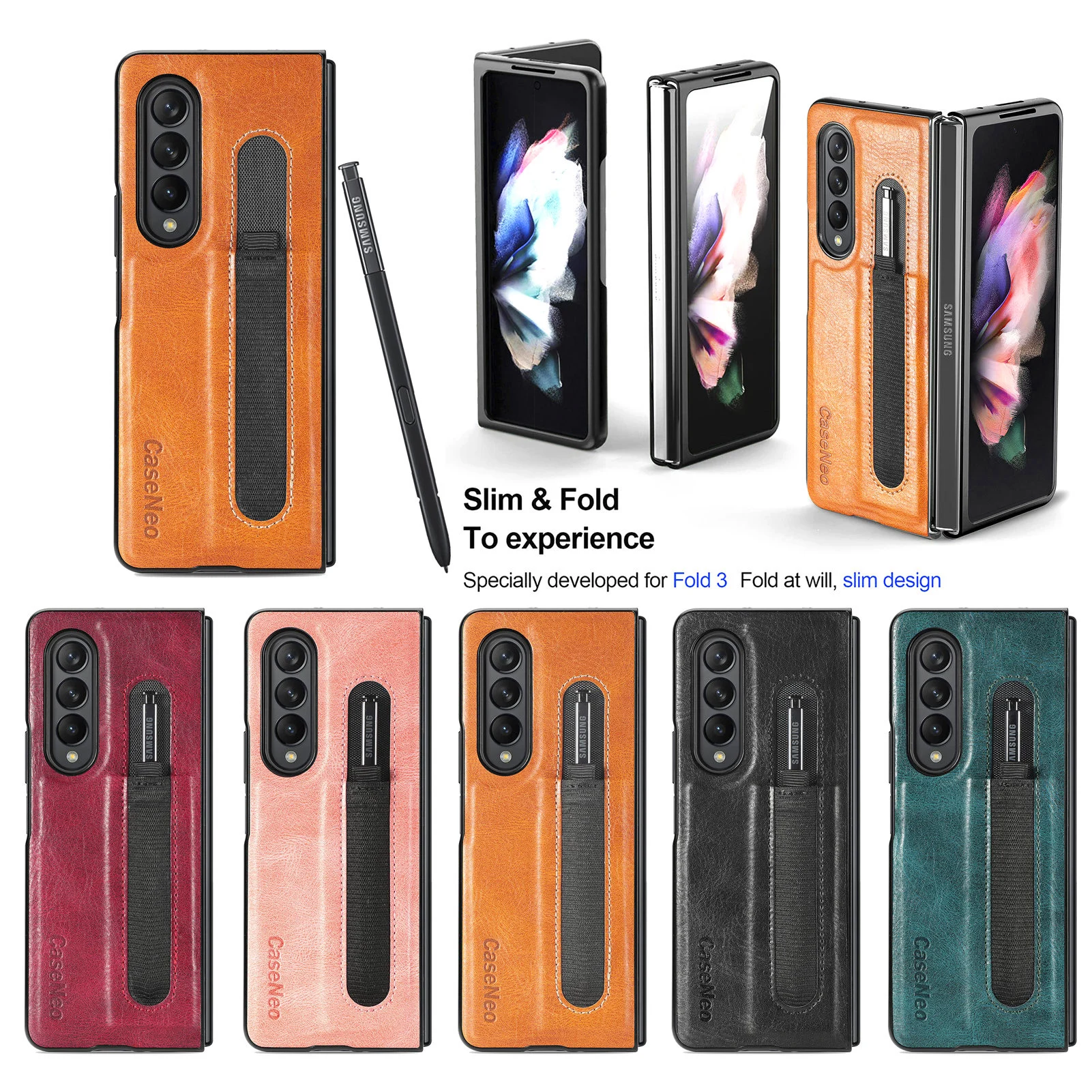 For Galaxy Z Fold 3 pu leather phone Case fashion business leather foldable phone case for Samsung z fold 3, 5 colors
For Galaxy Z Fold 3 pu leather phone Case fashion business leather foldable phone case for Samsung z fold 3, 5 colors