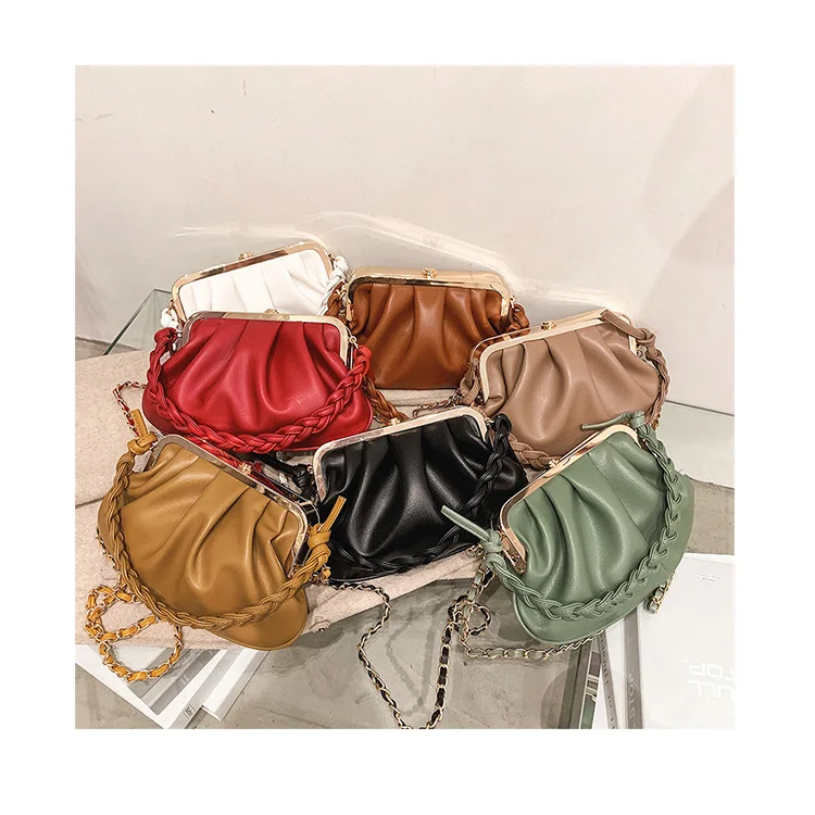 Wrinkled Soft PU Leather Cloud Handbags For Women New Twist Shoulder Strap Chain Crossbody Bag Female Solid Color Clutch Purses
Wrinkled Soft PU Leather Cloud Handbags For Women New Twist Shoulder Strap Chain Crossbody Bag Female Solid Color Clutch Purses