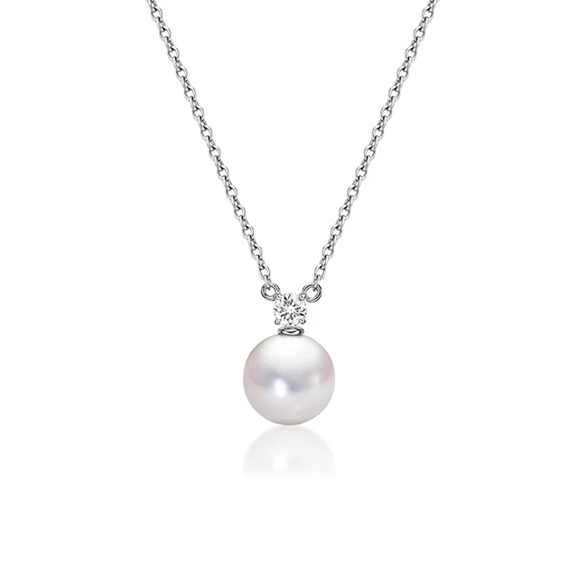 Women's Luxury 18K White Gold 8-8.5mm Akoya Pearl and Diamond Pendant Necklace Wholesale Free Shipping
Women's Luxury 18K White Gold 8-8.5mm Akoya Pearl and Diamond Pendant Necklace Wholesale Free Shipping
