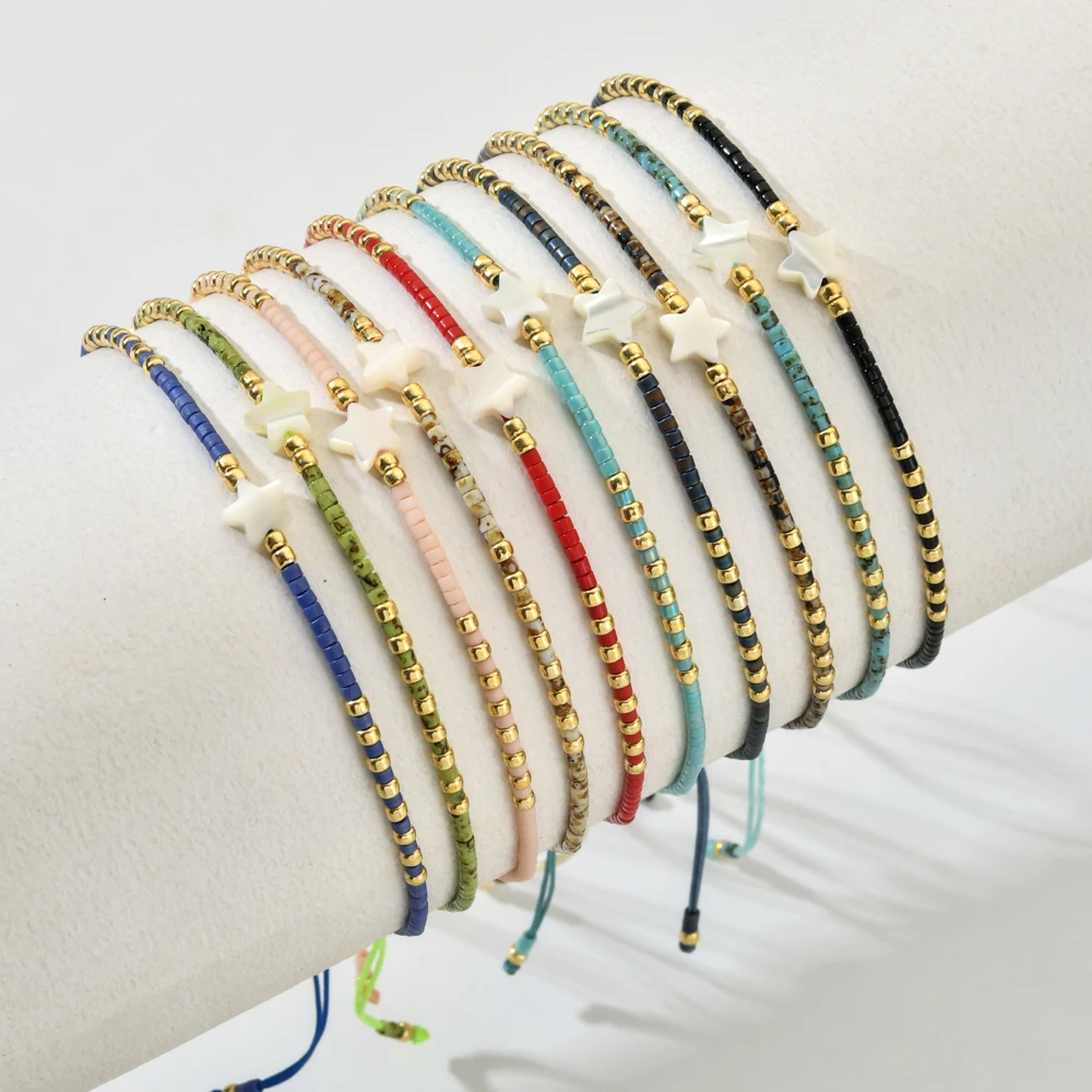 ZMZY Chic Gentle New Colorful Bohemian Star Shell Bracelet Luxury Simple Vintage MIYUKI Seed Beads Bracelets Jewelry
ZMZY Chic Gentle New Colorful Bohemian Star Shell Bracelet Luxury Simple Vintage MIYUKI Seed Beads Bracelets Jewelry