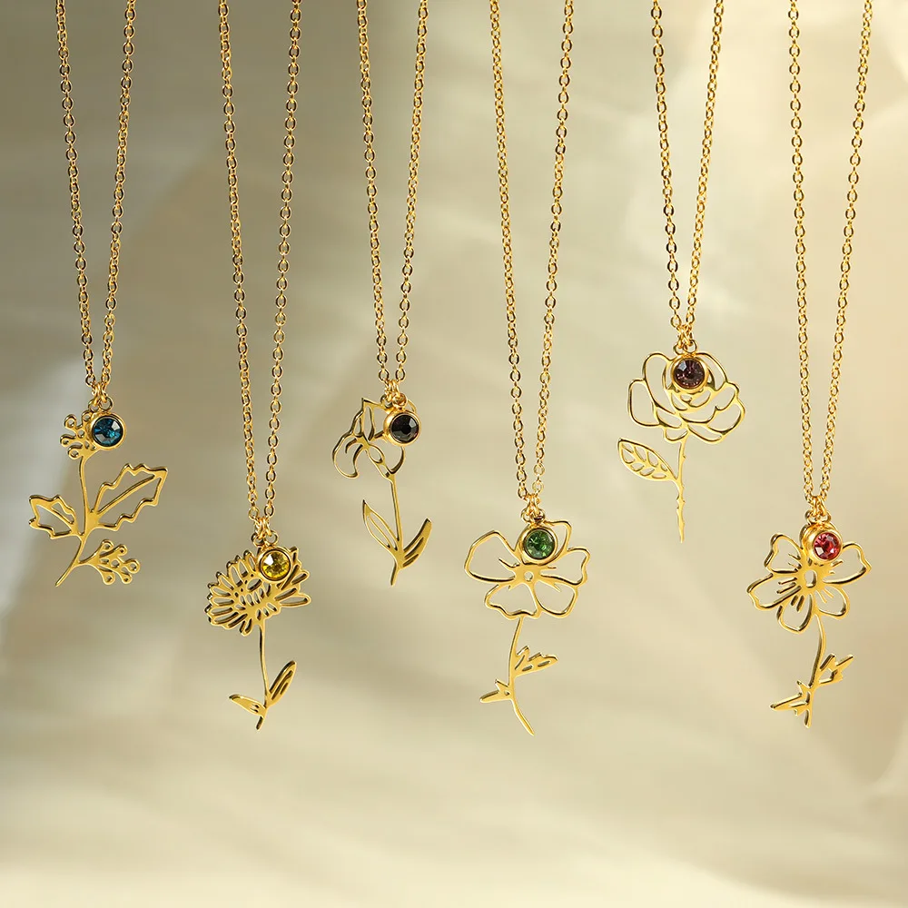 Simple New December Flower 18k Gold Plated Stainless Steel Chain Necklace XL Size Religious Style Birthday Gift Rose Month
Simple New December Flower 18k Gold Plated Stainless Steel Chain Necklace XL Size Religious Style Birthday Gift Rose Month