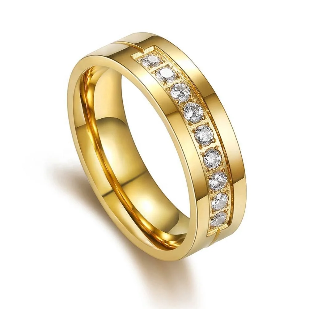 Fashion Simple Golden Ring Men's and Women's Jewelry Stainless Steel Ring diomond wedding rings for couples, Picture shows
Fashion Simple Golden Ring Men's and Women's Jewelry Stainless Steel Ring diomond wedding rings for couples, Picture shows