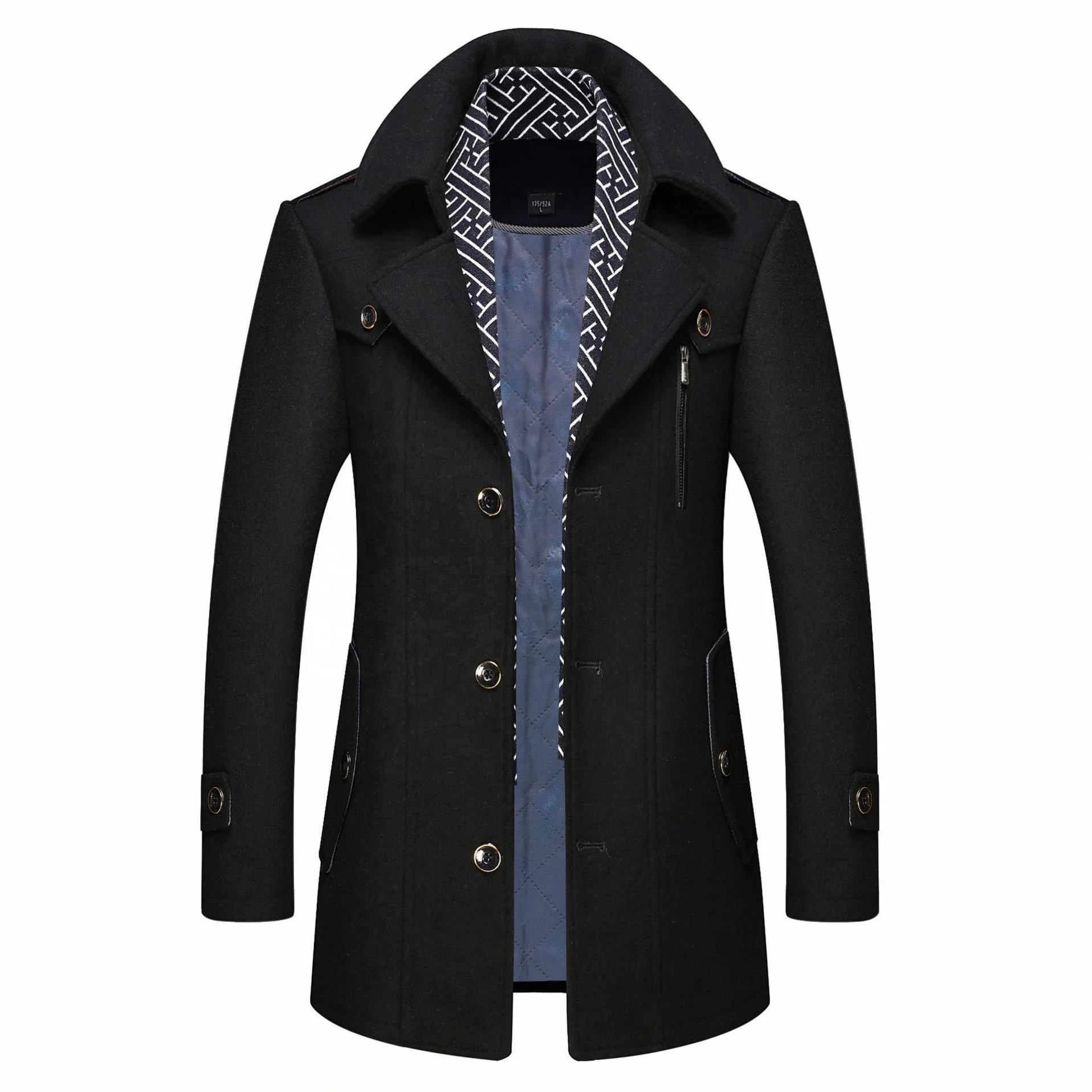 Designer Fall/Winter Men's Jacket Men's Woolen Jacket Oversized Business Gentleman Thick Jacket With Detachable Scarf, Pictures
Designer Fall/Winter Men's Jacket Men's Woolen Jacket Oversized Business Gentleman Thick Jacket With Detachable Scarf, Pictures