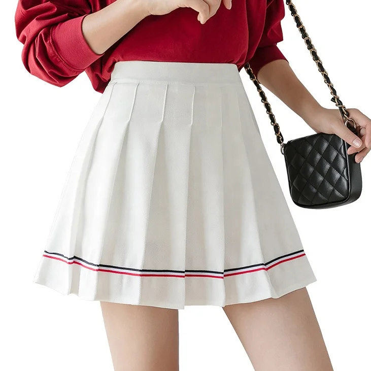 Hot School Style Stripe Pleated Skirt Pants Inside Mini Tennis Girls Skirts, White,black,blue
Hot School Style Stripe Pleated Skirt Pants Inside Mini Tennis Girls Skirts, White,black,blue